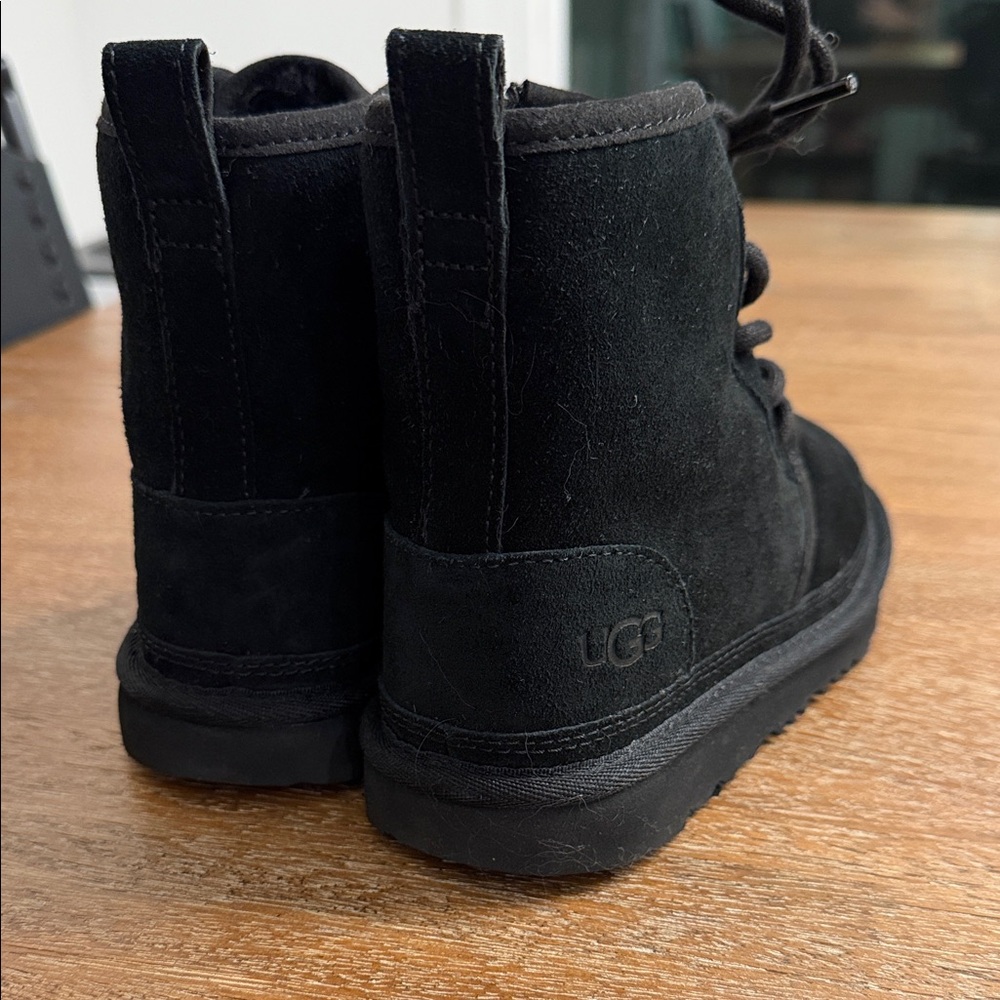 UGG Classic Black Suede Ankle Boots